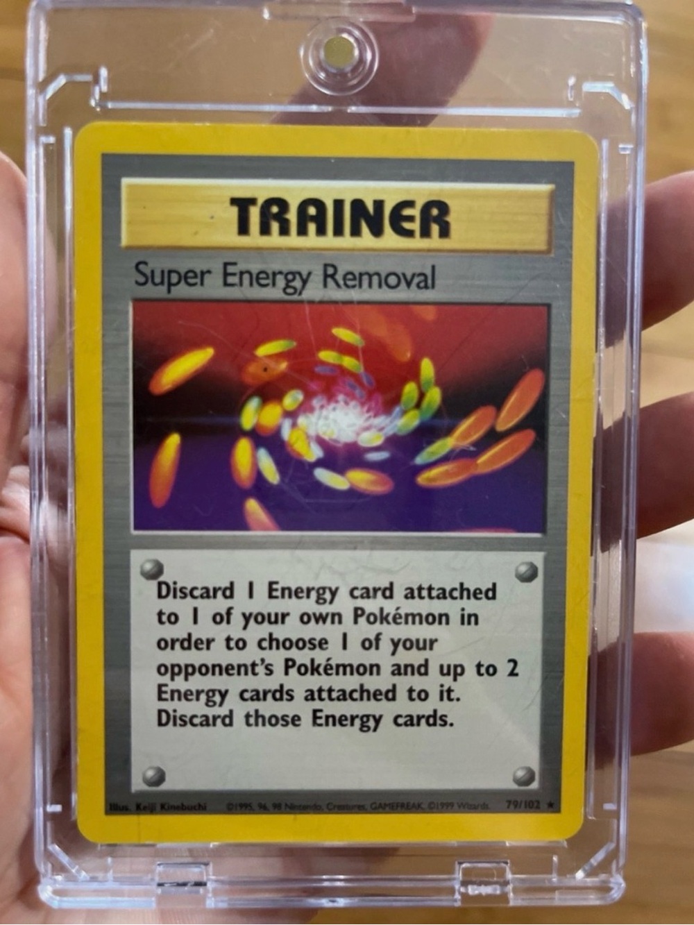 Pokemon Trainer Super Energy Removal Card - Yellow Border